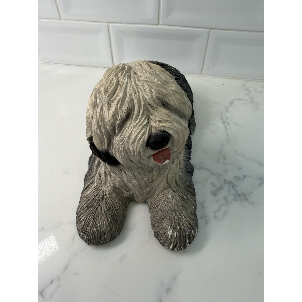 Sandicast Old English Sheep Dog 1983 Sandra Brue Hand Painted Vintage 9"
